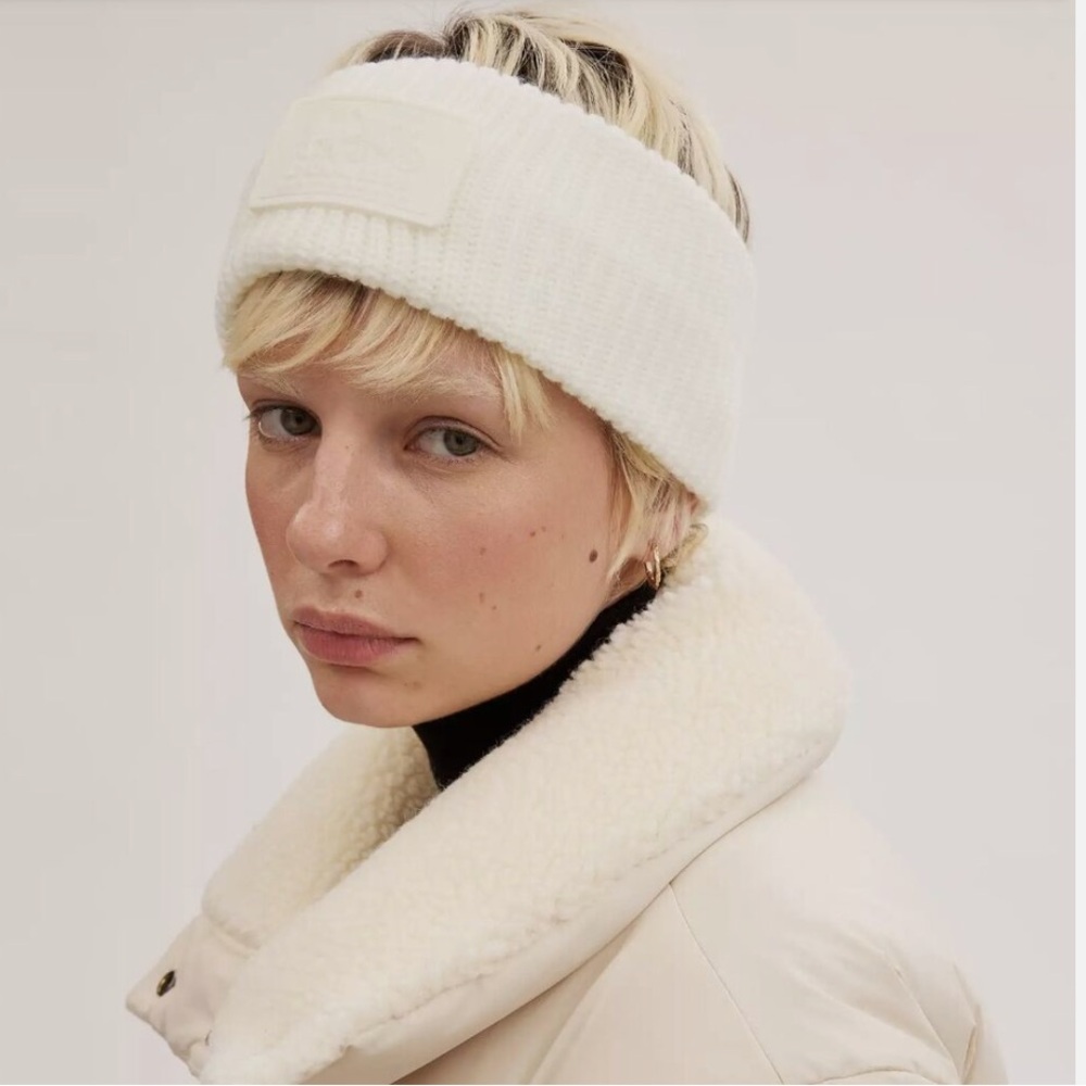 COACH White Knit Headband
